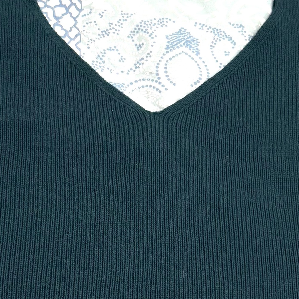 Sweater Tank Sleeveless Top 4X Sleeveless Teal Green NWOT Old Navy V Neck - Picture 8 of 8